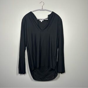 James perse black v neck blouse